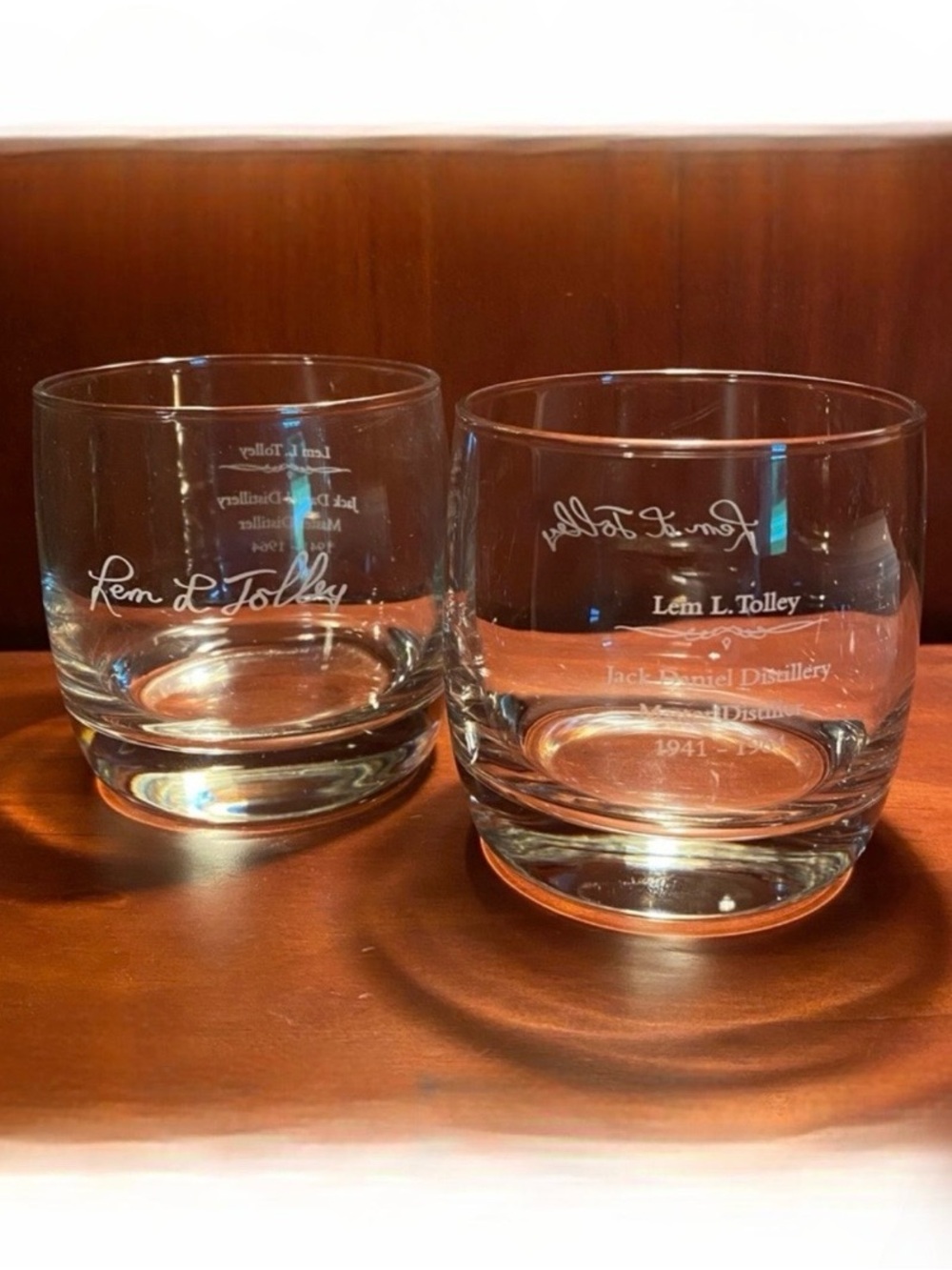 Jack Daniel’s Commemorative Lem Tolley Master Distiller Series Rocks Glasses